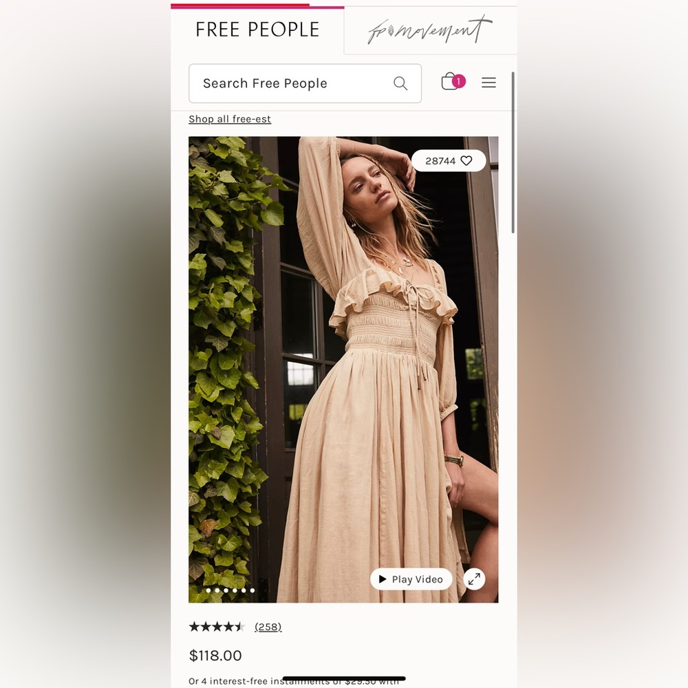 Free People Oasis MIDI Dress